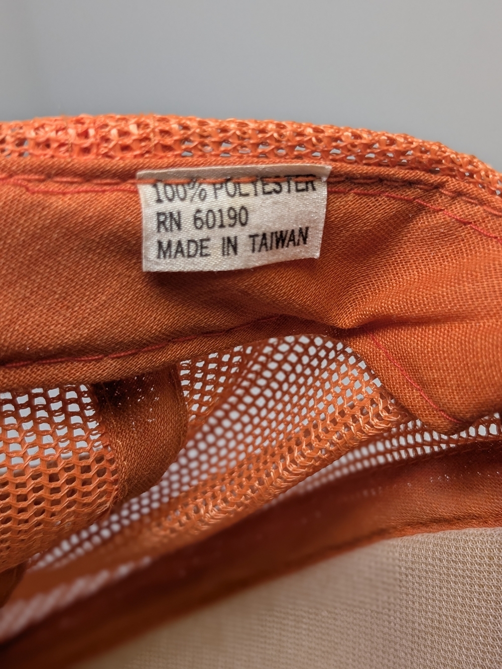 Vintage Autumn Wind Chimney Sweep Trucker Hat Mesh Snapback Cap Orange White - Picture 6 of 6
